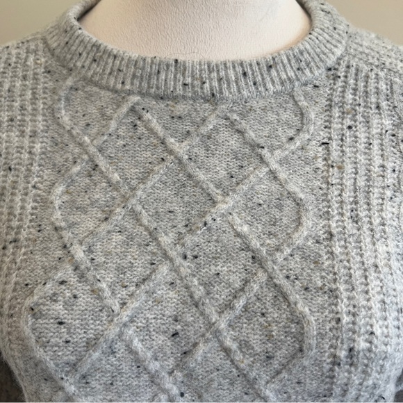 Universal Thread Heather Gray Cable Knit Sweater - Picture 4 of 9
